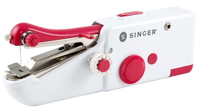 Изображение SINGER Stitch Sew Quick Mini mechanical sewing machine AA Battery White