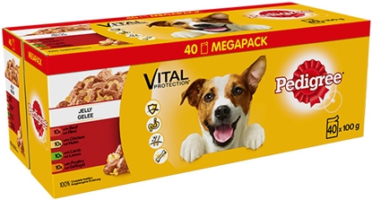 Изображение PEDIGREE Adult mix of flavors - Wet food for dogs - 40x100g