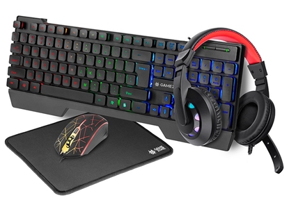 Pilt 4 in 1 set keyboard + mouse + pad + headphones Tracer GAMEZONE MAMOOTH USB TRAKLA46764
