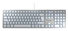 Picture of CHERRY KC 6000 SLIM Corded Keyboard, Silver/White, USB (QWERTY - UK)