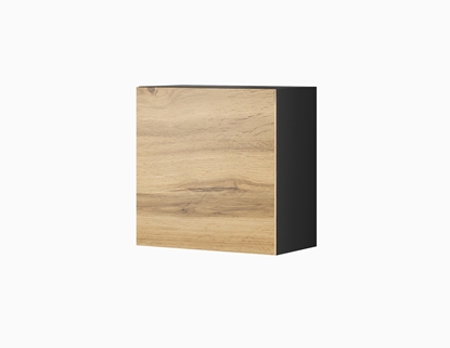 Picture of Cama square cabinet VIGO 50/50/30 black/wotan oak