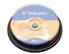 Изображение 1x10 Verbatim DVD-R 4,7GB 16x Speed, matt silver Cakebox