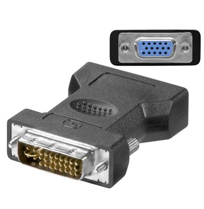 Attēls no Adapter AV MicroConnect DVI-I - D-Sub (VGA) czarny (MONAJ)