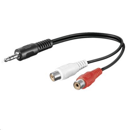 Picture of Kabel MicroConnect Jack 3.5mm - RCA (Cinch) x2 0.2m czarny (AUDALHF02)