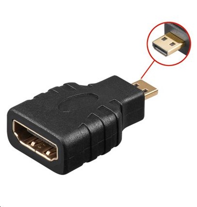 Attēls no Adapter AV MicroConnect HDMI Micro - HDMI czarny (HDM19F19MM)
