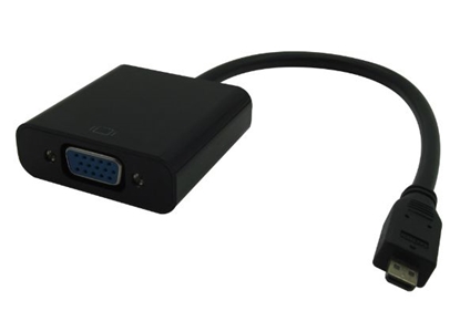 Attēls no Adapter AV MicroConnect HDMI Micro - D-Sub (VGA) czarny (HDMIDVGAB)