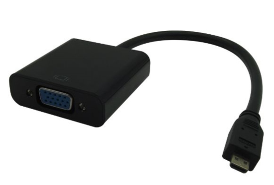 Изображение Adapter AV MicroConnect HDMI Micro - D-Sub (VGA) czarny (HDMIDVGAB)
