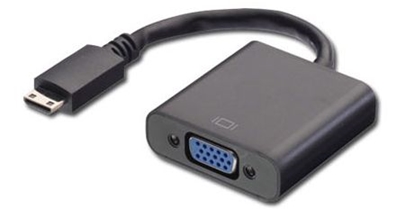 Attēls no Adapter AV MicroConnect HDMI Mini  - D-Sub (VGA) czarny (HDMIVGAB)
