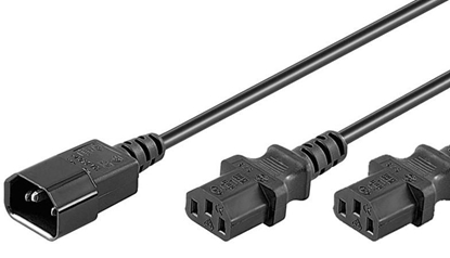 Picture of Kabel zasilający MicroConnect C13x2 - C14 0.6m (PE061306)