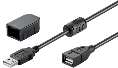 Attēls no Kabel USB MicroConnect USB-A - USB-A 2 m Czarny (USBAA2WF)