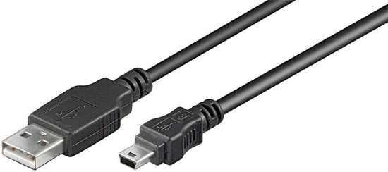 Picture of Kabel USB MicroConnect USB-A - miniUSB 10 m Czarny (USBAMB510)