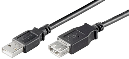 Attēls no Kabel USB MicroConnect USB-A - USB-A 3 m Czarny (USBAAF3B)