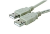 Изображение Kabel USB MicroConnect USB-A - USB-A 3 m Biały (USBAA3)