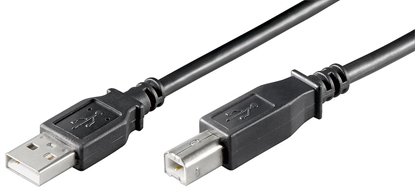Attēls no Kabel USB MicroConnect USB-A - USB-B 0.5 m Czarny (USBAB05B)