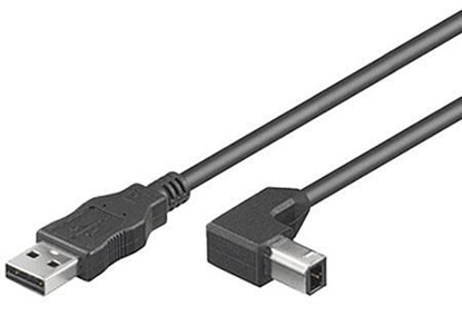 Attēls no Kabel USB MicroConnect USB-A - USB-B 1 m Czarny (USBAB1ANGLED)