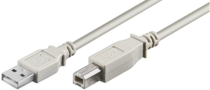 Attēls no Kabel USB MicroConnect USB-A - USB-B 3 m Biały (USBAB3)