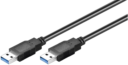 Attēls no Kabel USB MicroConnect USB-A - USB-A 0.5 m Czarny (USB3.0AA05B)