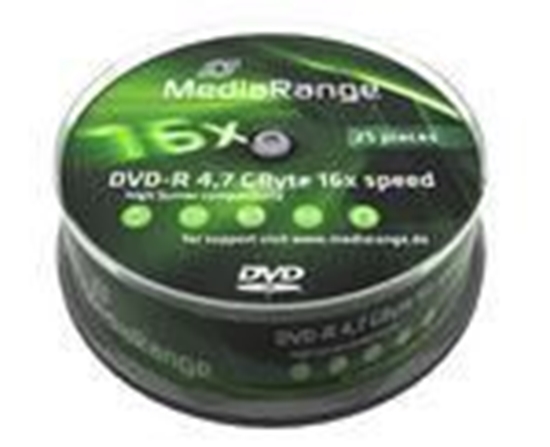 Изображение DVD-R MEDIA 4.7GB 16X 25-PACK/MR403 MEDIARANGE