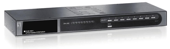 Picture of Level One LevelOne KVM Switch 48,3cm  8x PS2/USB KVM-0831 Combo