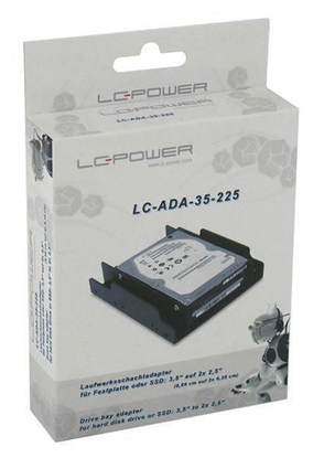 Attēls no Einbaurahmen LC-Power 8,89cm(3,5") -> 2x6,35cm(2,5")SSD/HD