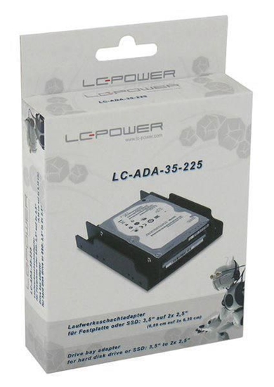 Изображение Lc-Power Einbaurahmen 8,89cm(3,5") -> 2x6,35cm(2,5")SSD/HD