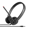 Picture of Lenovo Stereo Analog Headset Wired Head-band Office/Call center Black