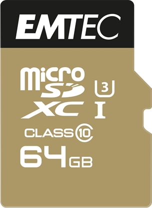 Изображение Emtec mSD 64GB UHS-I U3 V30 A1 SpeedIN Pro + Adapter