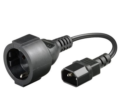 Picture of Kabel zasilający MicroConnect Adapter C14 -Schuko, 0.23m (PE130075)