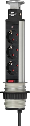Picture of Brennenstuhl ALU Tower Power Table Extension Socket 3-way 2m
