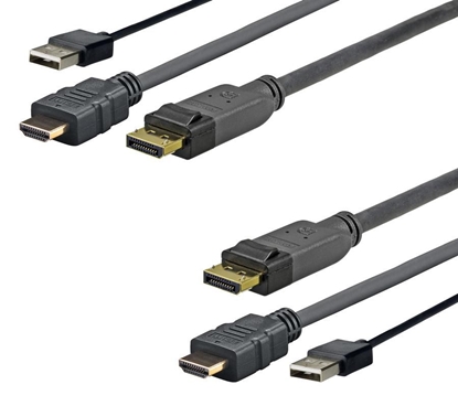 Изображение Kabel USB VivoLink Pro HDMI+USB to DP 1 Meter - PROHDMIUSBDP1