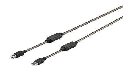 Изображение Kabel USB VivoLink USB-A - micro-B 15 m Czarny (PROUSBAB15)