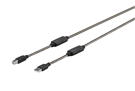 Изображение Kabel USB VivoLink USB-A - micro-B 15 m Czarny (PROUSBAB15)