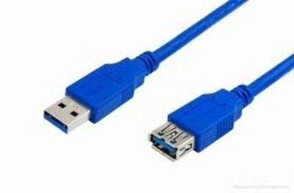 Attēls no Kabel USB MediaRange USB-A - USB-A 3 m Niebieski (MRCS145)