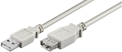 Attēls no Kabel USB MicroConnect USB-A - USB-A 5 m Szary (USBAAF5)