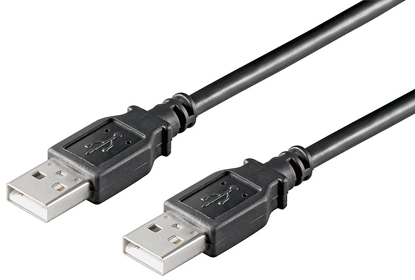 Attēls no Kabel USB MicroConnect USB-A - USB-A 0.5 m Czarny (USBAA05B)