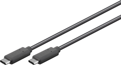 Attēls no Kabel USB MicroConnect USB-C - USB-C 0.5 m Czarny (USB3.2CC0.5)