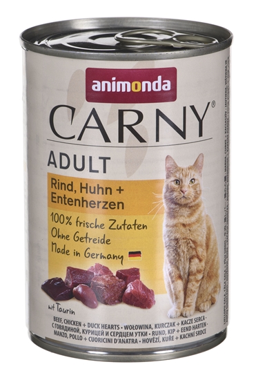 Изображение ANIMONDA Carny Adult Beef, chicken and duck hearts - wet cat food - 400g
