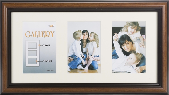 Picture of Photo frame Ema Gallery 20x40/3/10x15, brown (VF3969)