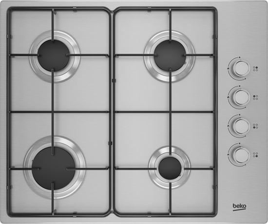 Изображение Beko HIBG64120SX hob Stainless steel Built-in 60 cm Gas 4 zone(s)