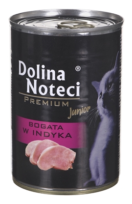Attēls no Dolina Noteci Premium Junior rich in turkey - Wet cat food - 400 g