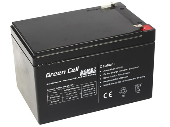 Изображение Green Cell AGM Battery 12V 12Ah - Batterie - 12.000 mAh Sealed Lead Acid (VRLA)