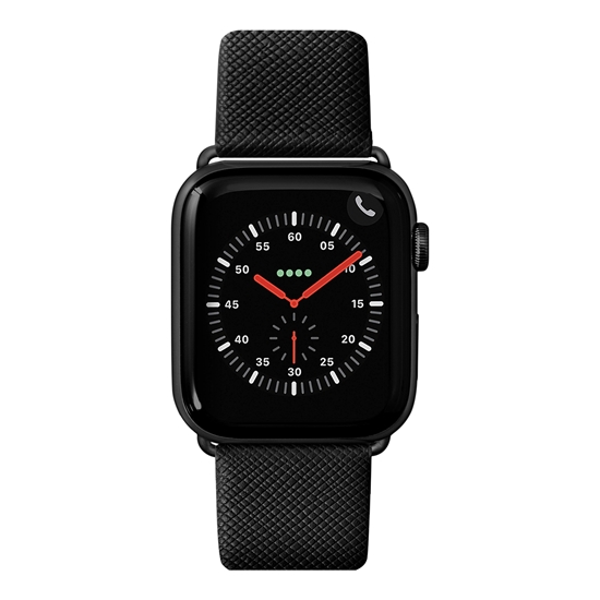 Изображение Laut LAUT PRESTIGE, Watch Strap for Apple Watch, 42/44mm, Black, Genuine Leather; Stainless Steel Buckle and Connectors