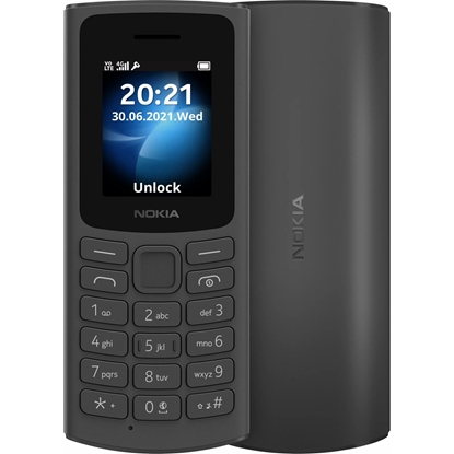 Attēls no Telefon komórkowy Nokia Nokia 105 DS TA-1378 Black, 1.8 ", QQVGA, 0.048 MB, Dual SIM, Nano Sim, 3G, USB version Micro, 1020 mAh