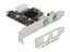 Picture of Delock PCI Express x1 Card to 2 x PS/2 and USB Pin Header - Low Profile Form Factor