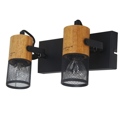 Attēls no Sp.l.-TOSH 2x40W E14 melna/koka