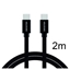 Attēls no Swissten Textile Universal Quick Charge 3.1 USB-C to USB-C Data and Charging Cable 2m