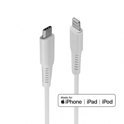 Изображение Lindy 3m USB Type C to Lightning Cable white
