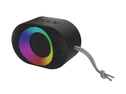 Attēls no aud Speakers Aurora Mini 7 W, Waterproof, Bluetooth, RGB, Portable, Black, 90 dB