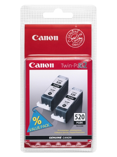 Picture of Canon PGI-520BK Black Ink Cartridge (Twin Pack)