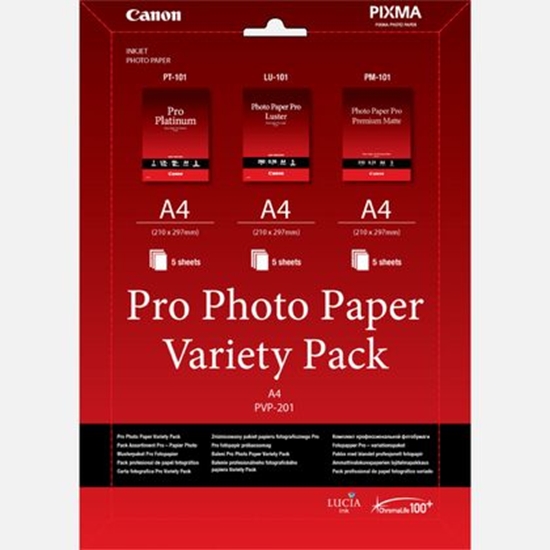Picture of Canon PVP-201 Pro Photo Paper Variety Pack A 4 3x5 Sheets